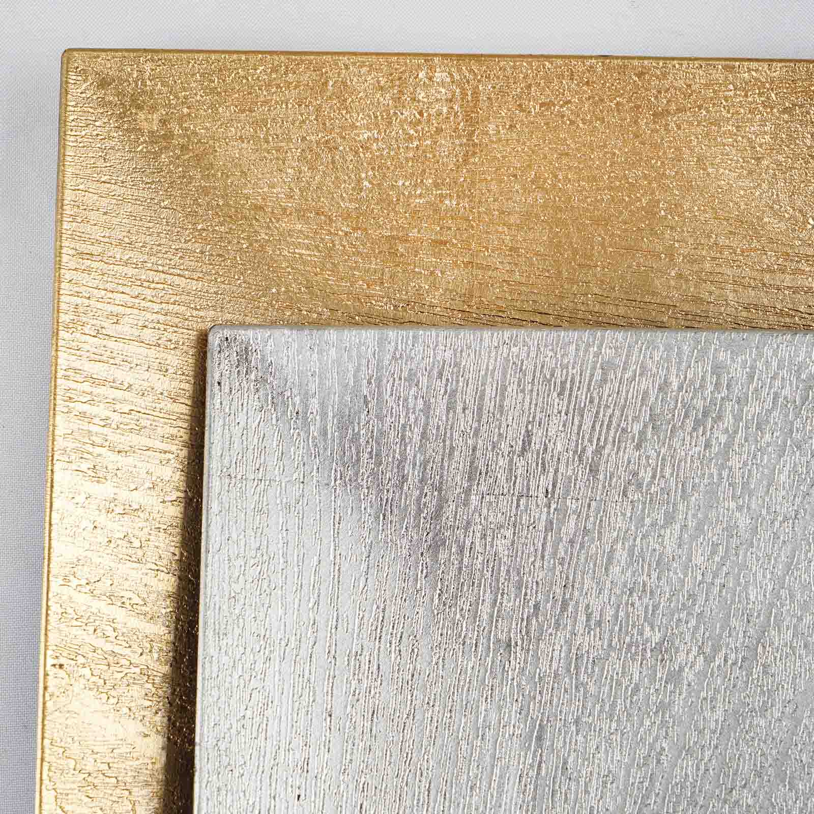6-Pack Acrylic Charger Plates 12" Square Gold with Embossed Wood Grain - Boho Chic Dinner Party Decor Charger Tableware - Image 8